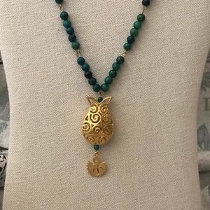 Matte Gold Beaded Necklace